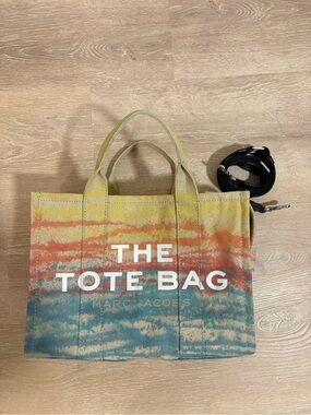 Medium Marc Jacobs Customized The Tote Bag Striped Watercolor Splatter